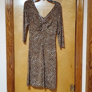 London Times polyester v neck dress size 8